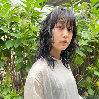 ミディアム パーマ 🌈圧倒的デザイン パーマ　関和希のヘアスタイル