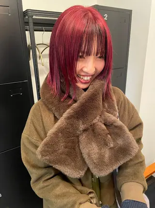 ミディアム カラー ZOA classic hair所属・東 みのりのヘアスタイル