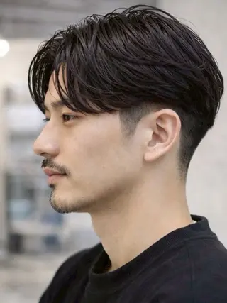 ショート メンズ センターパート職人 柏/メンズ/ ハルキのヘアスタイル
