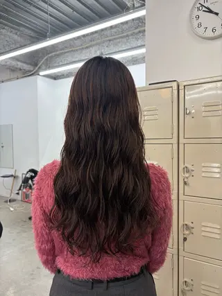 ロング パーマ パーマ×透明感カラー MIOのヘアスタイル