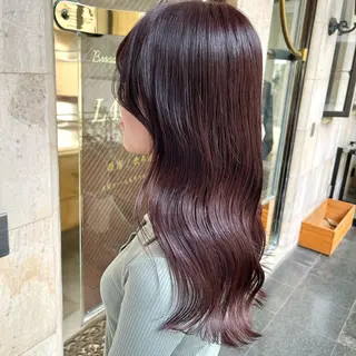 ロング カラー ブリーチなし✨艶髪 カラー𓃲YAGIのヘアスタイル