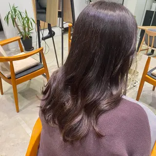 セミロング カラー fumi🪞血色感 アップ艶カラーのヘアスタイル