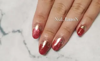 ネイル ネイルリボン 受付スタッフのネイルデザイン