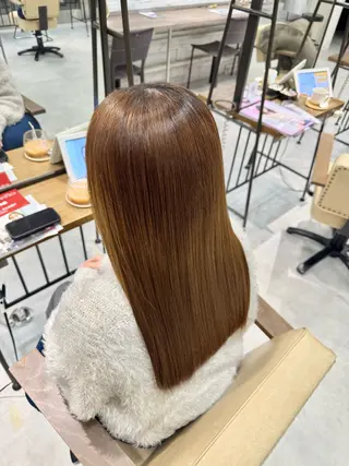 ロング ブリーチなしwカラー /艶カラー/oukaのヘアスタイル