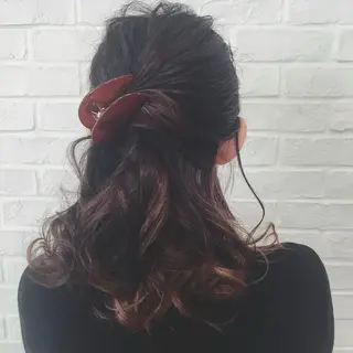 セミロング ヘアアレンジ 井上 美奈子のヘアスタイル