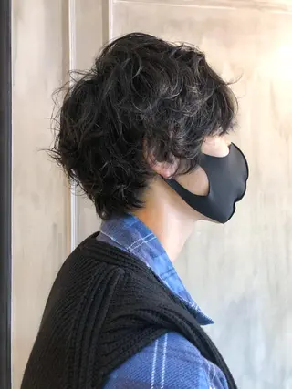 パーマ メンズ 水谷 俊一のヘアスタイル