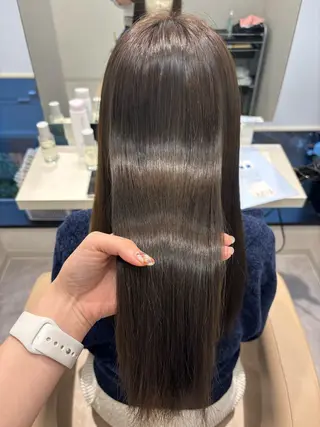セミロング カラー パーマ ヘアアレンジ 押切 響 のヘアスタイル