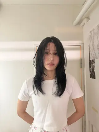 ロング カラー ヘアアレンジ opus 店長大和 レイヤー/赤み消しのヘアスタイル