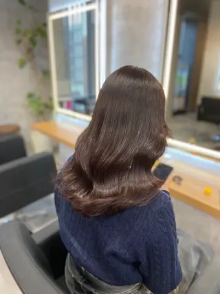 ロング カラー ヘアアレンジ レイヤー×透明感カラ ーHAYATOのヘアスタイル