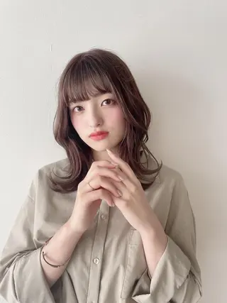 ミディアム カラー なりたいが叶う ながしまじゅんきのヘアスタイル