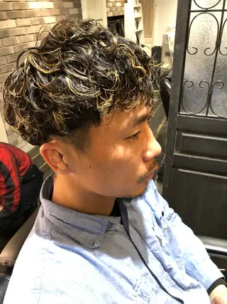 ショート 【大人髪】men's パーマ/潤艶髪のヘアスタイル