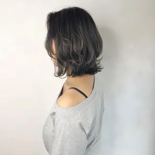 ミディアム カラー カラーモデル募集中 美容室ハピスのヘアスタイル