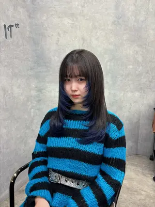 セミロング カラー エクステ&"盛れる" 艶髪✨SYURIのヘアスタイル