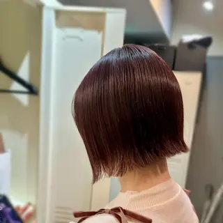 ショート カラー ヘアアレンジ 縮毛矯正+モテカラー 🎀✨MIHOのヘアスタイル