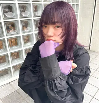 ミディアム カラー 田島 仁美のヘアスタイル