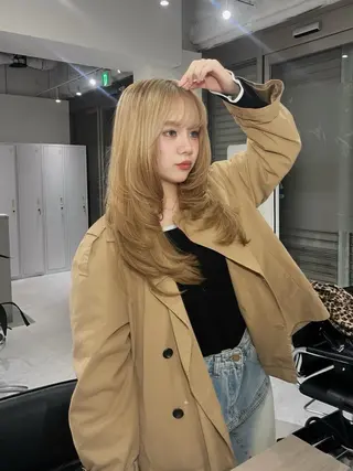 ロング YOLO/ HANAのヘアスタイル