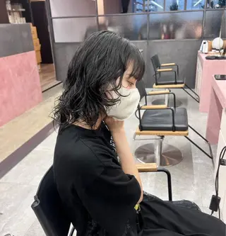 ミディアム カラー パーマ 髪質改善カラー🦋 レイヤー/ナカネのヘアスタイル