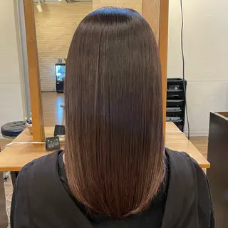 セミロング 髪質改善カラー＆ 縮毛矯正　石井良平のヘアスタイル