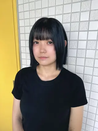 ミディアム カラー ヘアアレンジ 韓国レイヤーカット/ 儚げカラーチナツのヘアスタイル