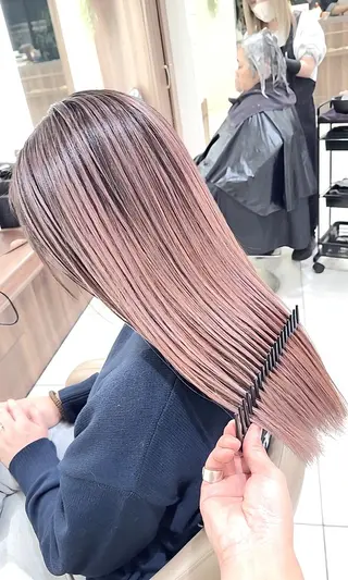 セミロング カラー ＡＳＨ大宮/ブリーチ 髪質改善/カラーのヘアスタイル