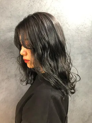 ロング カラー パーマ ヘアアレンジ メンズ キッズ ネイル マツエク・マツパ 透明感カラー🤎 ゆりのヘアスタイル