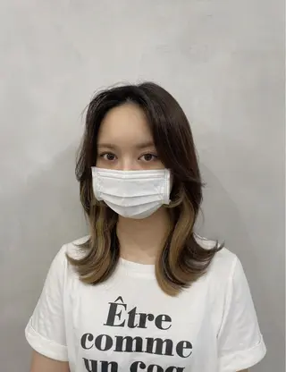 ミディアム ❤︎︎韓国ヘア❤︎︎ 𝑺𝒉𝒊𝒉𝒐のヘアスタイル