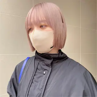 ショート カラー ボブ/ミニボブ 透明感カラーkadoのヘアスタイル