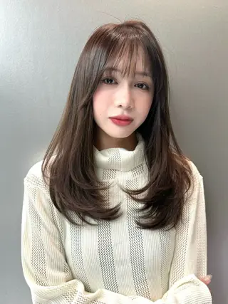 ロング カラー ワンカールで盛れる レイヤー🎀Macoのヘアスタイル