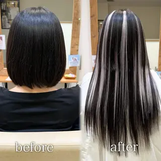 ロング SOU/エクステ /ダブルカラーのヘアスタイル