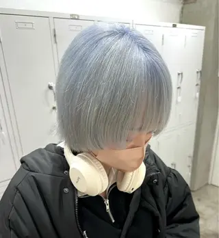 ショート カラー パーマ ヘアアレンジ メンズ ササキカズマ〻透明感 〻色落ち〻赤み消しのヘアスタイル