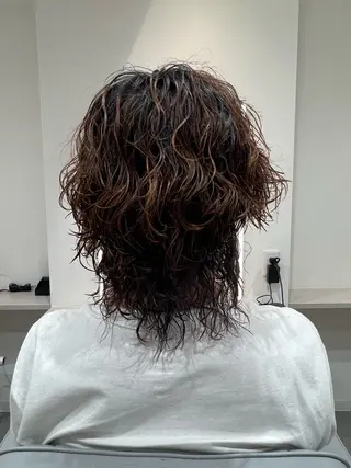 ミディアム パーマ メンズ Men's NAM 八角のヘアスタイル