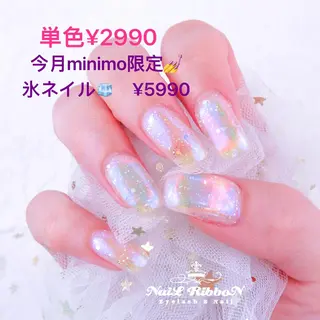 ネイル ネイルリボン 受付スタッフのネイルデザイン