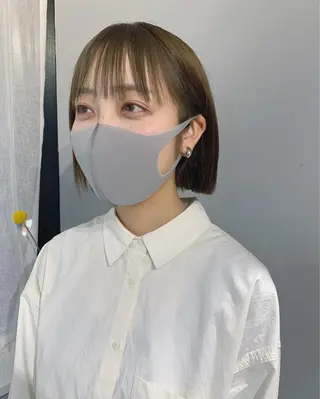 ショート カラー ボブパーマコテ巻き風 パーマNo1深江秀平のヘアスタイル