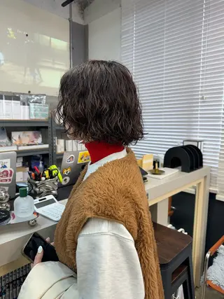 ショート カラー パーマ 早瀬裕之 パーマのヘアスタイル