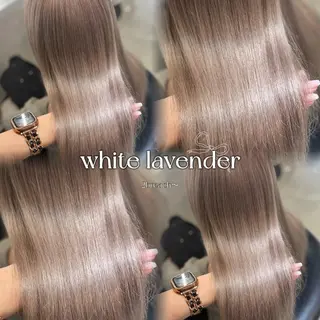 ロング ハイトーン/ベージュ 🤍reinaのヘアスタイル