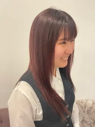 ロング カラー 梨子🐣艶カラー🌈 ダメージレス💖のヘアスタイル