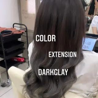 ロング カラー エクステ🩵ブリーチ 韓国ヘア🩵KAEのヘアスタイル