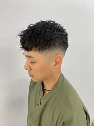 ショート ヘアアレンジ メンズ フェードモデル限定 🔥高円寺Maiのヘアスタイル