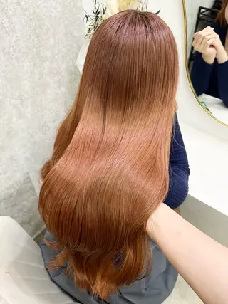 ロング カラー YUI/透明感 ブリーチ❕髪質改善のヘアスタイル