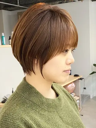 ショート カラー 当日予約🆗ショート /ハイライト/松本のヘアスタイル