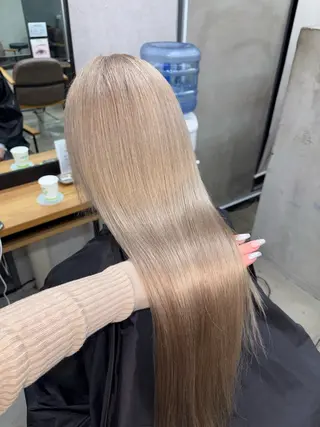 ロング カラー 天神/ハイトーン/艶 カラー/Miharuのヘアスタイル