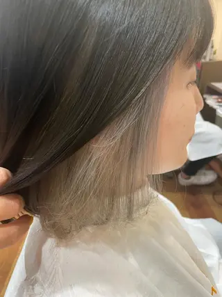 ミディアム カラー 浅香山✨美髪✨ やまもとあきこのヘアスタイル