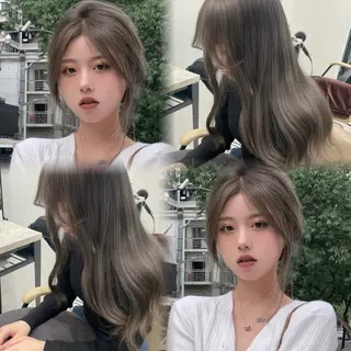 ロング カラー 韓国風ハッシュカット 似合わせレイヤー池袋のヘアスタイル