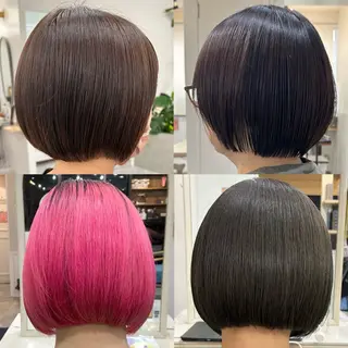 ショート カラー 顔まわりカット/ボブ /🧁とーこ🧁のヘアスタイル