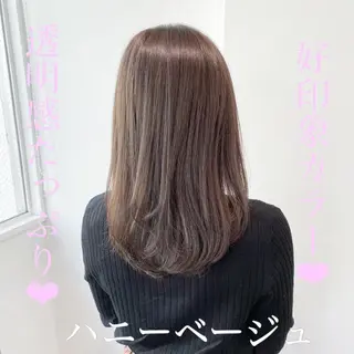 セミロング カラー ヘアアレンジ 【赤み消しカラー】 中野浩太のヘアスタイル