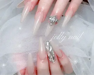 ネイル Jolly チップ長さだしのネイルデザイン