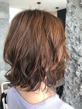 ミディアム パーマ 徳光 辰弥のヘアスタイル