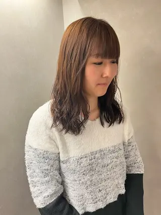 ロング パーマ 若命燿史／レイヤー 縮毛矯正/髪質改善のヘアスタイル