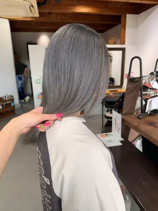 セミロング 💖艶・ブリーチ 透明感miyu💖のヘアスタイル