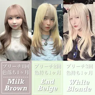 ロング カラー ダブルカラー特化💍 tiam💍韓国ヘアのヘアスタイル